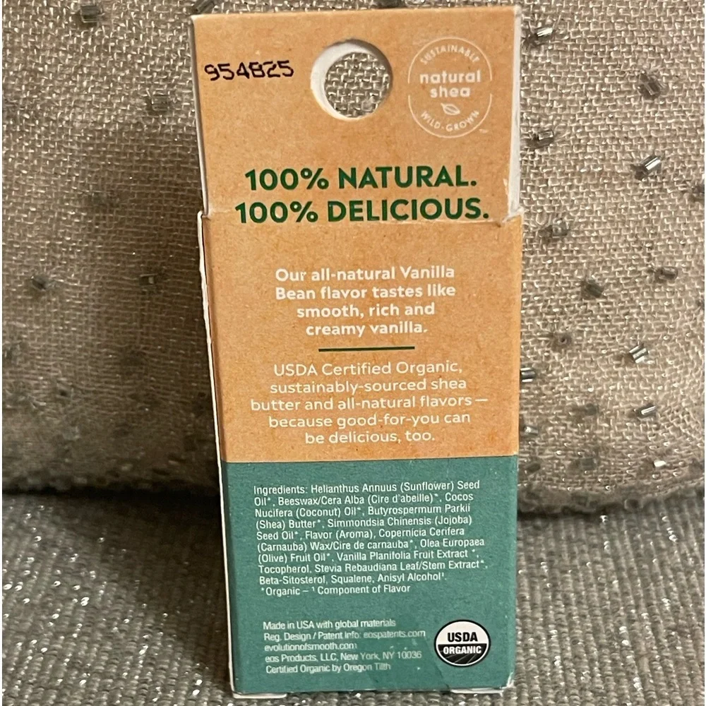 Organic Vanilla Bean Lip Balm Stick 2- Pack